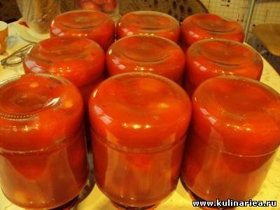 Помидоры, консервированные в томатном соке